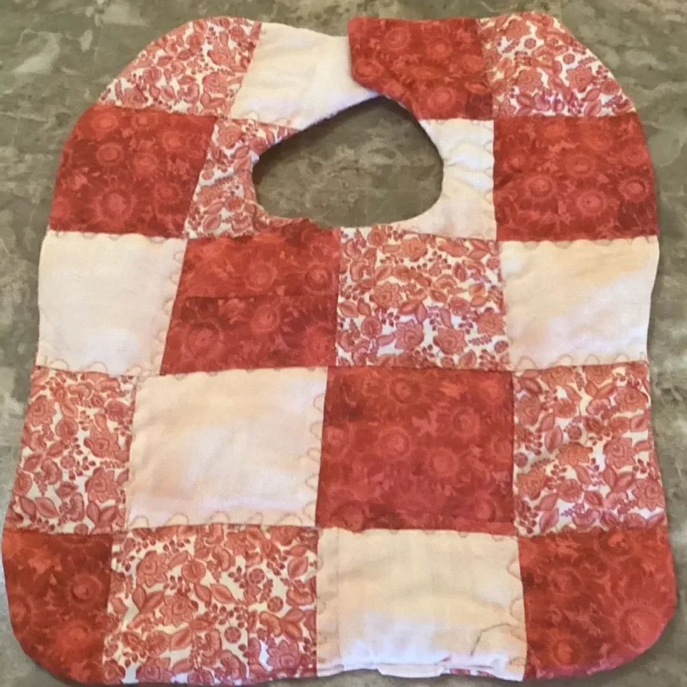 NWOT. Hand Crafted Quilted Reversible Baby Bib. $12 ea. or 3/$25